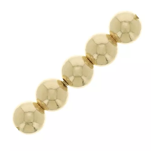 Perline tonde mm. 4 in Gold filled light x10