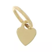 Ciondolo cuore 4.5 x 3.5 mm con anello chiuso Gold filled x1