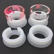 Stampo silicone per fare dei bracciali ovali in resina 62x51x32 mm x1