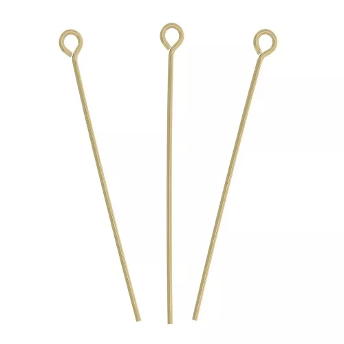 Chiodino occhiello 34x0.6 mm - Gold filled x10