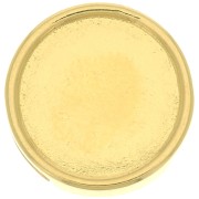 Passante tondo per cabochon fondo piatto 12mm e laccio 10mm Dorato con oro fino x1|raw }}