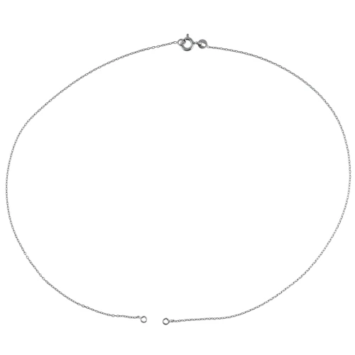 Girocollo maglia forzatina per distanziatore 41cm in Argento925 Rodio Nero x1