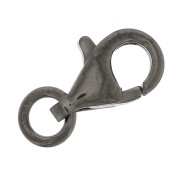 Chiusura moschettone 11 mm argento 925 Rodio Nero x1|raw }}