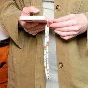 Perle rondelle heishi 6x3 mm imitazione Howlite - Multicolore x39cm