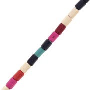 Perle tubi stile Heishi 4x6 mm imitazione Howlite - Multicolore x39cm|raw }}