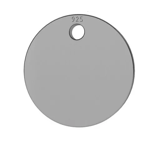 Ciondolo medaglia 9 mm Argento 925 Rodio Nero x1