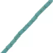 Perle tubi stile Heishi 4x6 mm imitazione Howlite - Turchese x36cm