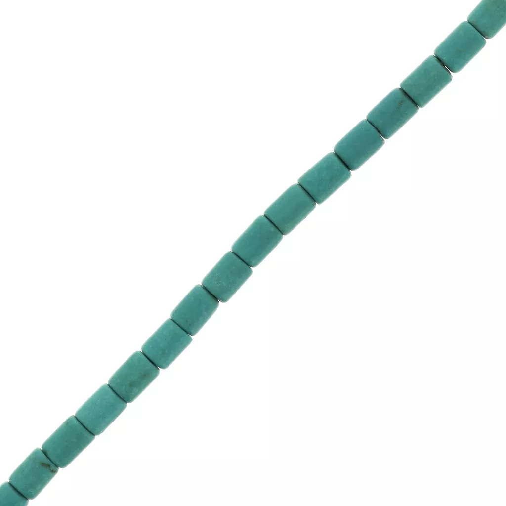 Perle tubi stile Heishi 3.5x5 mm imitazione Howlite - Turchese x39cm - Perles & Co