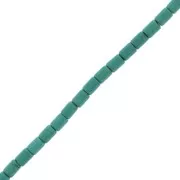 Perle tubi stile Heishi 3.5x5 mm imitazione Howlite - Turchese x39cm