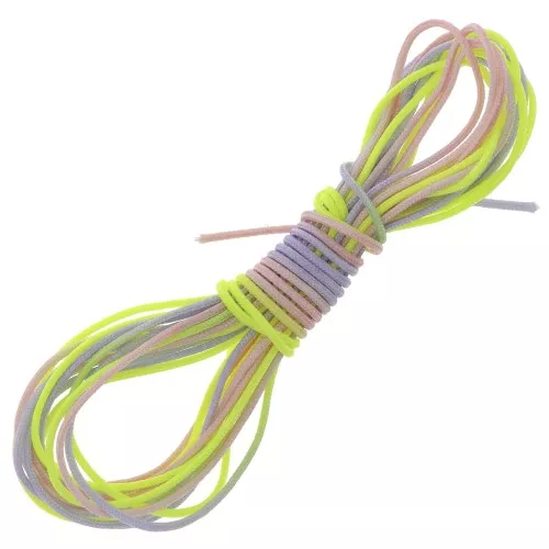 Filo nylon intrecciato 1 mm - Sfumato Giallo fluo - Rosa - Viola x2.90m