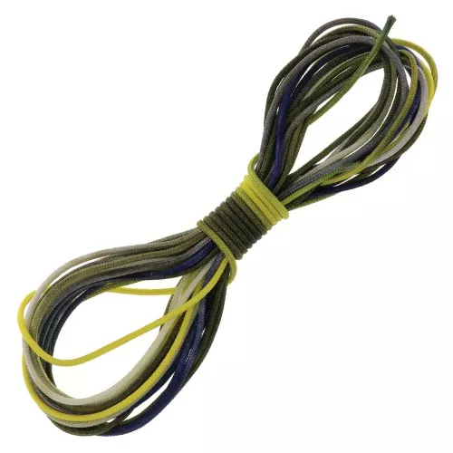 Filo nylon intrecciato 1 mm - Sfumato Verde - Blu scuro - Beige x2.90m