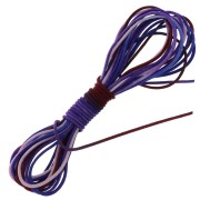 Filo nylon intrecciato 1 mm - Sfumato blu scuro - Rosso - Viola x2.90m