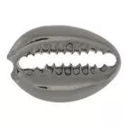 Distanziatore conchiglia 19x13 mm in Argento 925 Rodio Nero x1