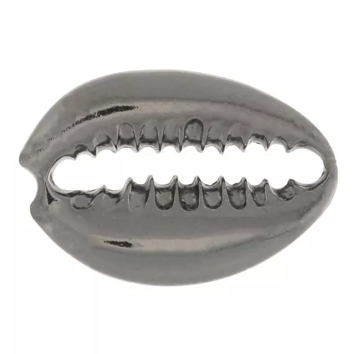 Distanziatore conchiglia 19x13 mm in Argento 925 Rodio Nero x1