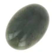 Cabochon ovale 14x10 mm - Agata tinta - Verde scuro x1