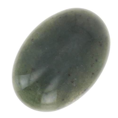 Cabochon ovale 14x10 mm - Agata tinta - Verde scuro x1