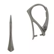 Monachelle con fermaciondolo mm.18 Argento 925 Rodio Nero x2