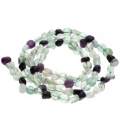 Perla a forma di pepita irregolare da 5 mm, imitazione fluorite, x 40 cm