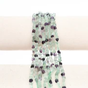 Perla a forma di pepita irregolare da 5 mm, imitazione fluorite, x 40 cm
