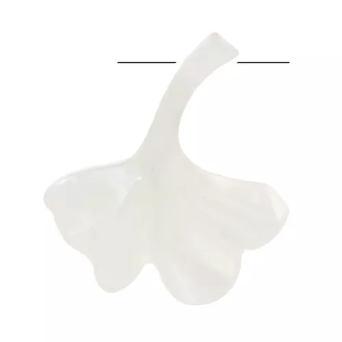 Perla foglia di Ginkgo 17x15 mm - Naturale x1