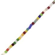Perline cubi in vetro sfaccettate 2 mm - Multicolore x46cm|raw }}
