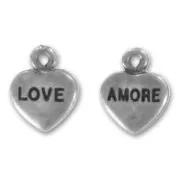 Ciondolo Love/Amore mm. 13 argentato antico x1