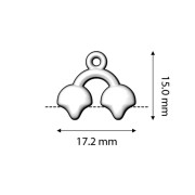 Cymbal - Terminale per Ginko Duo 16.5x14 mm Kastro II Dorato con oro fino x1