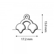 Cymbal - Terminale per Ginko Duo 16.5x14 mm Kastro II Arg Vieil x1