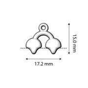 Cymbal - Terminale per Ginko Duo 16.5x14 mm Kastro II Arg Vieil x1