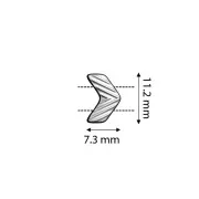 Cymbal - Perla in metallo per perlina Chevron Beads 11x7 mm Avessalos Dorato con oro fino x1