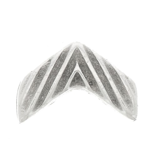 Cymbal - Connettore a perlina Chevron Beads 11x7 mm Avessalos Arg Vieilli x1