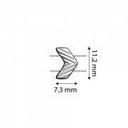 Cymbal - Connettore a perlina Chevron Beads 11x7 mm Avessalos Arg Vieilli x1