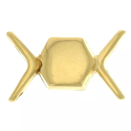 Cymbal Chiusura magnetica per chevron beads 11x17.5 mm Vorino - Dorato con oro fino