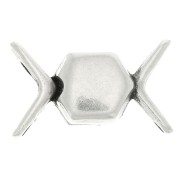 Cymbal Chiusura magnetica per chevron beads 11x17.5 mm Vorino -Argenté Vieilli x1