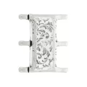 Cymbal Chiusura magnetica per Miyuki Delica 8/0 19x16mm Nisid Argentato anticatox1