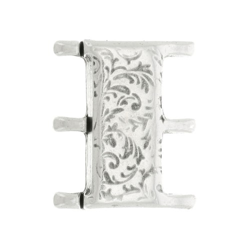 Cymbal Chiusura magnetica per Miyuki Delica 8/0 19x16mm Nisid Argentato anticatox1