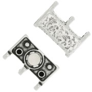 Cymbal Chiusura magnetica per Miyuki Delica 8/0 19x16mm Nisid Argentato anticatox1