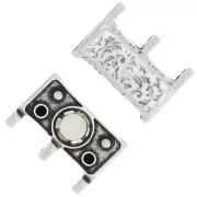 Cymbal Chiusura magnetica per Miyuki Delica 8/0 19x16mm Nisid Argentato anticatox1