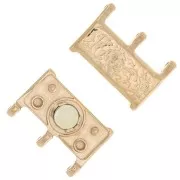 Cymbal Chiusura magnetica per Miyuki Delica 8/0 19x16 mm Nisid -Dorato rosa x1