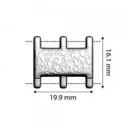 Cymbal Chiusura magnetica per Miyuki Delica 8/0 19x16 mm Nisid -Dorato rosa x1