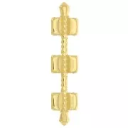 Piatto - Connettore per Perle Tila 34x8 mm Kalogeros III Dorato con oro fino