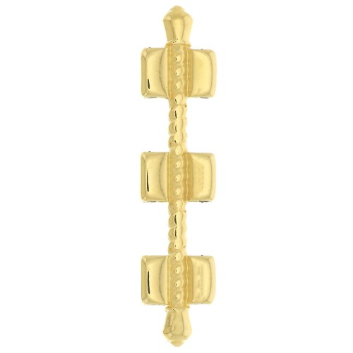 Piatto - Connettore per Perle Tila 34x8 mm Kalogeros III Dorato con oro fino