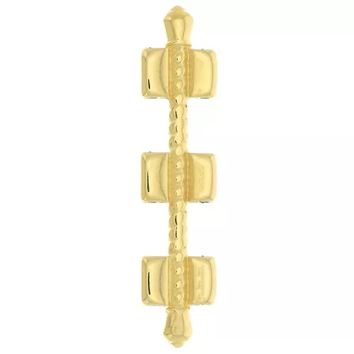 Piatto - Connettore per Perle Tila 34x8 mm Kalogeros III Dorato con oro fino