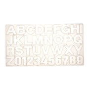 Stampo silicone per fare delle lettere & cifre in resina 35x19 cm x1|raw }}