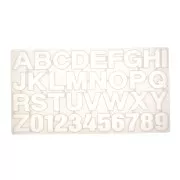 Stampo silicone per fare delle lettere & cifre in resina 35x19 cm x1