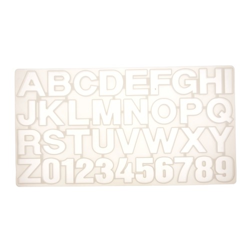 Stampo silicone per fare delle lettere & cifre in resina 35x19 cm x1