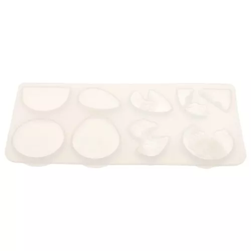 Stampo silicone per fare dei cabochon piatti e in rilievo in resina 17x8 cm x1