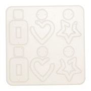 Stampo silicone n°10 per fare degli orecchini in resina 14x14 cm x1|raw }}