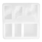 Stampo silicone per fare delle forme geometriche piatte e rilievo in resina 8x8cm