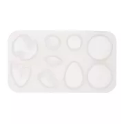 Stampo silicone per fare dei cabochon piatti e in rilievo in resine 10x6 cm x1